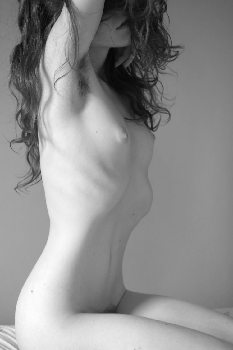 LIV Wild Takes Off Her Black Bra and Panties Outdoor