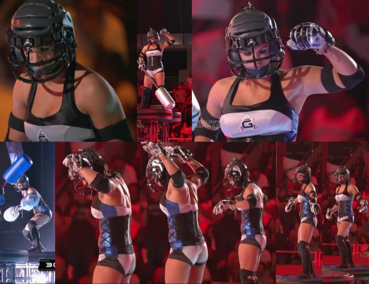 Gina Karano in a scarf