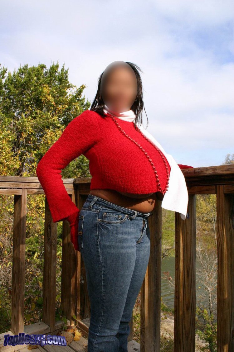 Topheavy Lydia Tits on the street