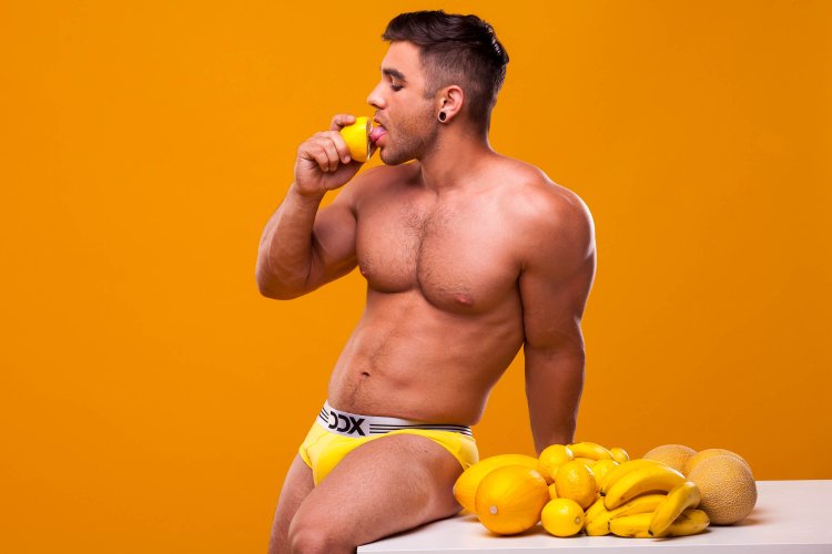 A man with a banana