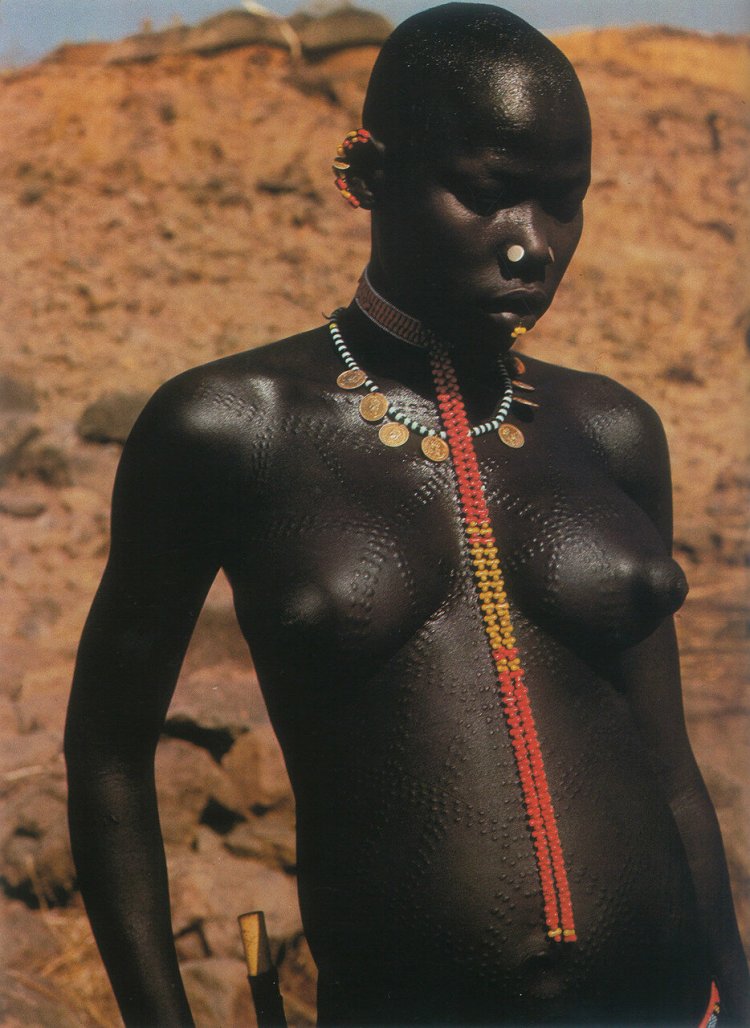 The chest of African women