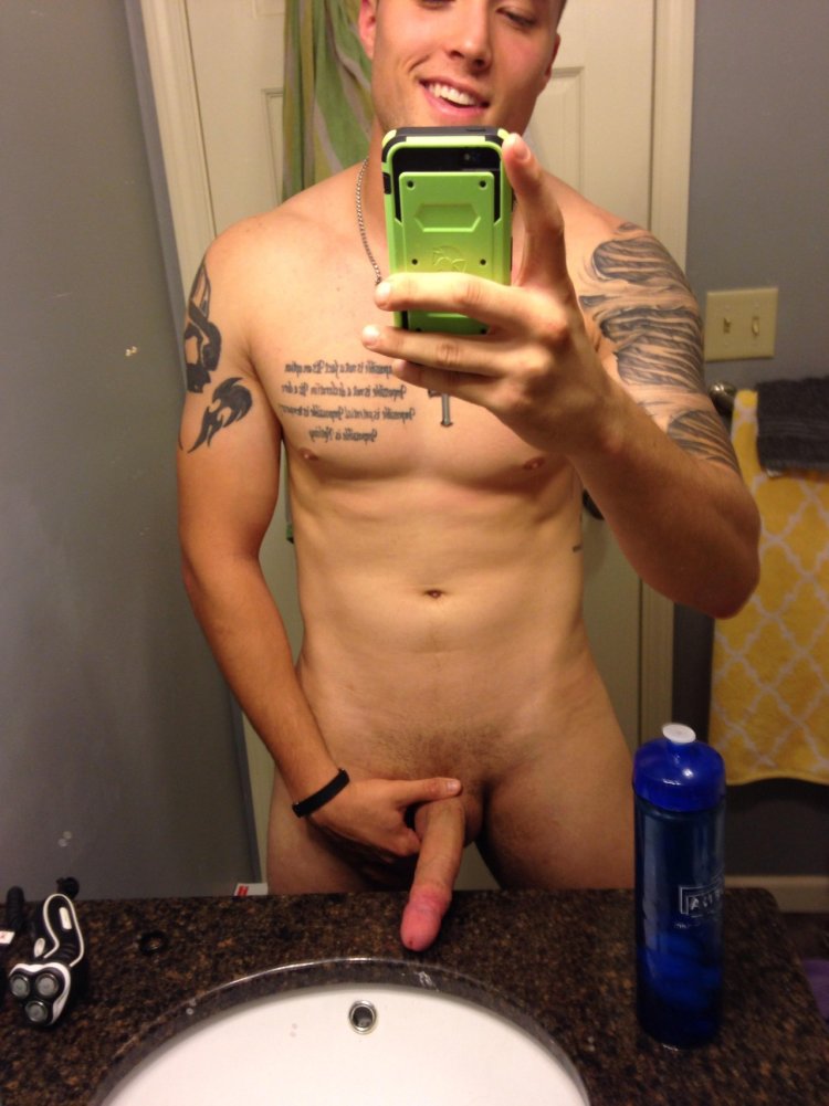 Sexy young guys selfie member