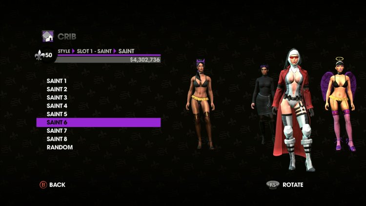 Women's naked characters Sains Rowe