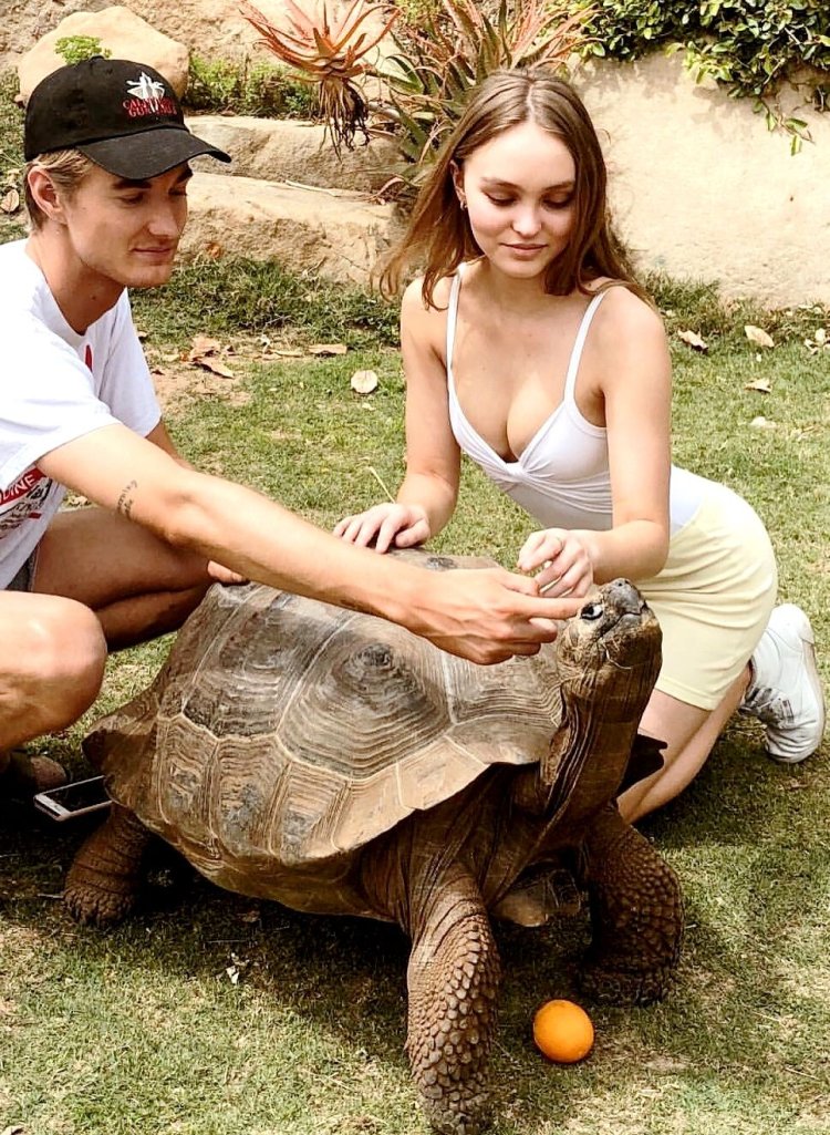 Lily-Rose Melody Depp in a swimsuit