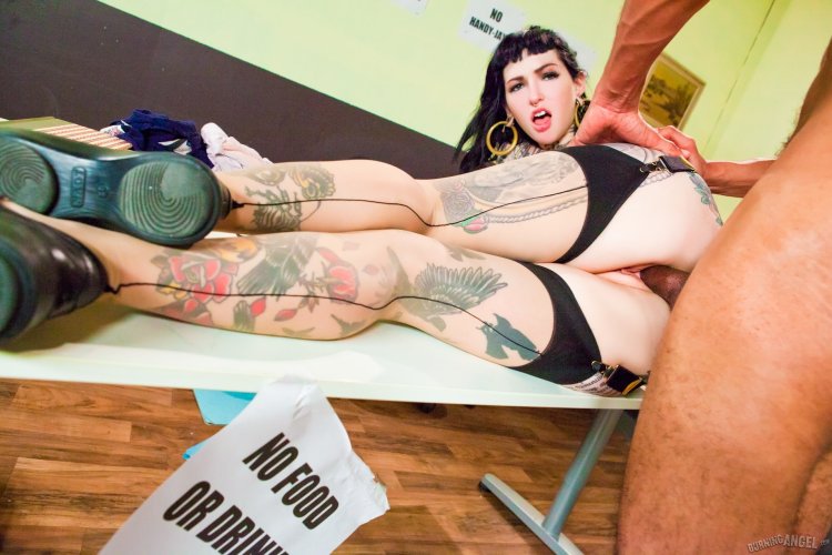 Naked Goths tattooed