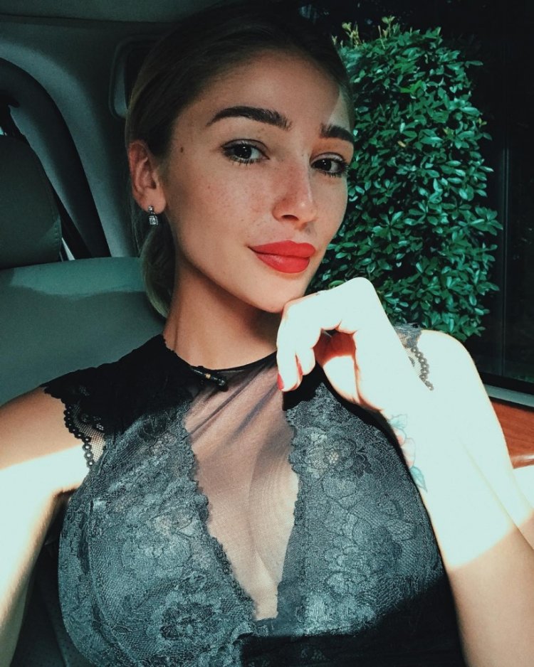 Nastya Ivleeva in a swimsuit