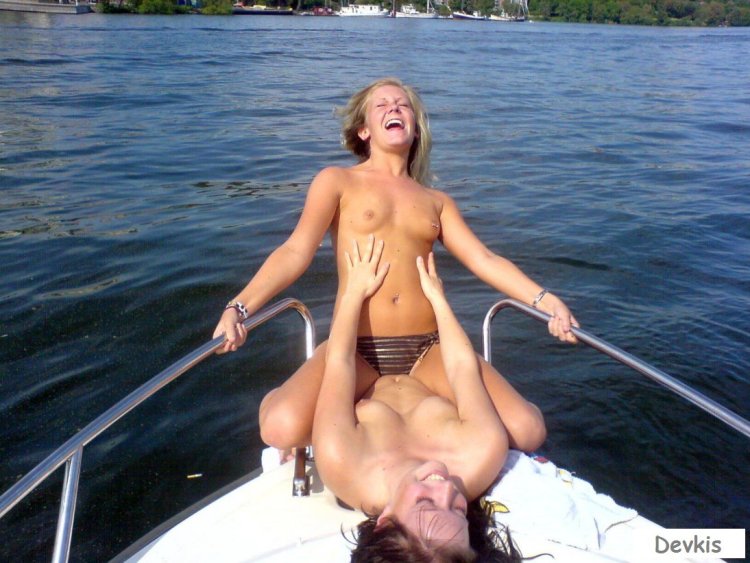 Porn. A party on a boat