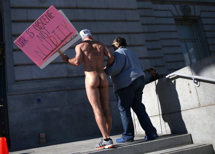 Naked on the streets of San Francisco
