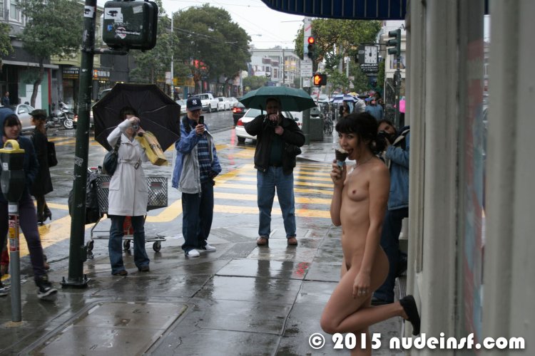Naked guys on the streets of San Francisco Parade Protest