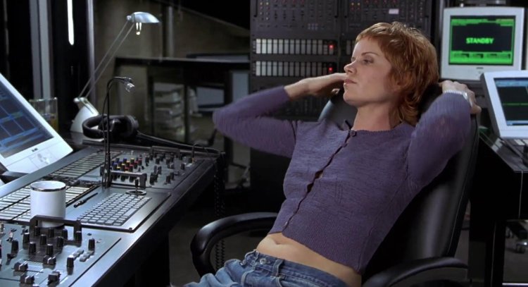 Kim Huffman in a swimsuit