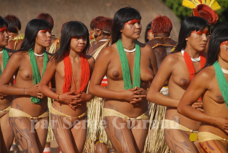 Xingu Indian Girls Always Show Shaved Pussy