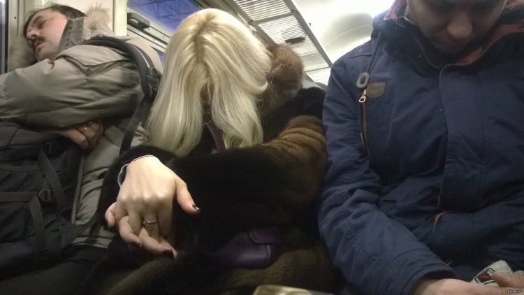 Exhibitionism in the train