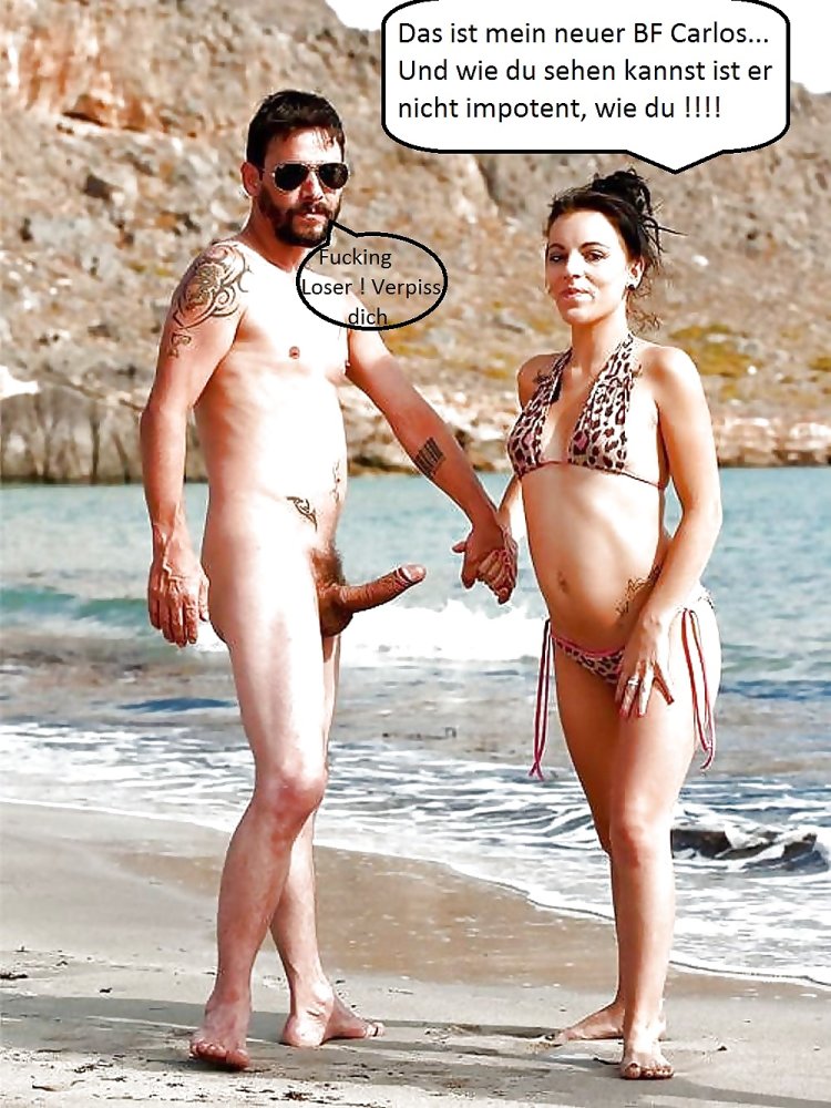 Naked hairy women and men on the beach