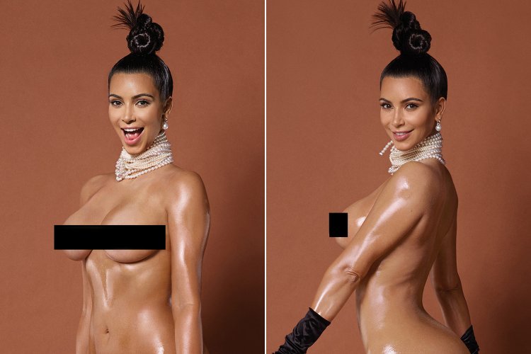 Kim Kardashian-Uest is naked