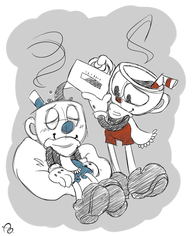Cuphead and Mugman