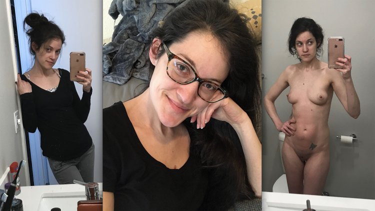 The girl undressed herself