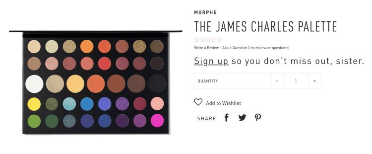 James Charles drawing