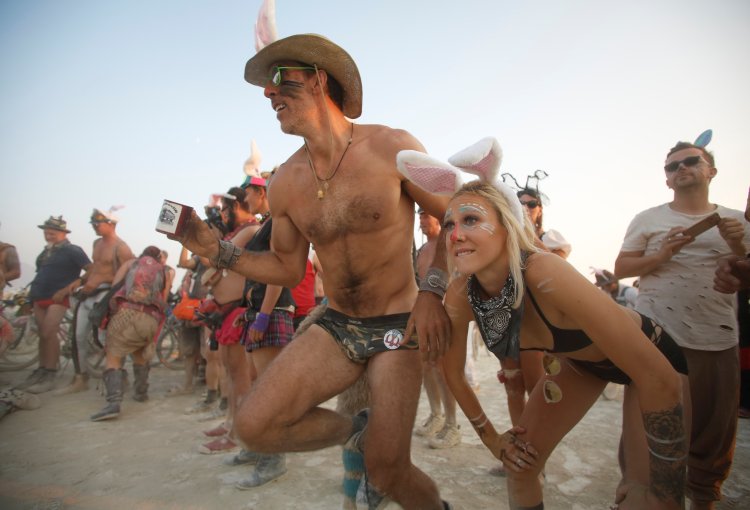 Burning Man Girls without panties