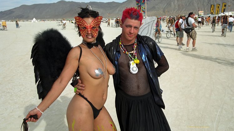 Berning Maine Festival Nude Man