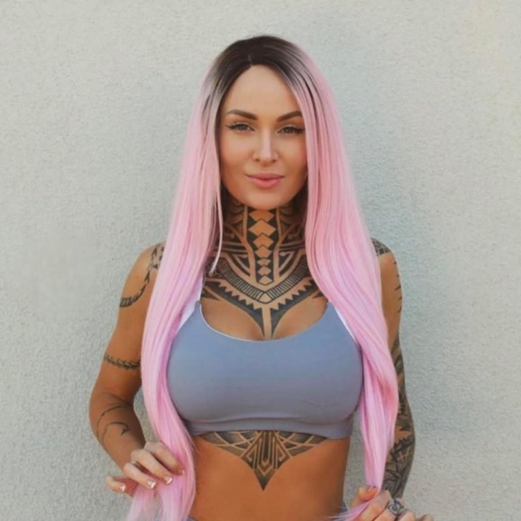 Girl with tattoo selfie