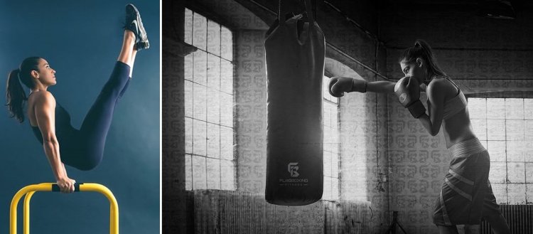 Wallpaper for lovers of boxing with girls