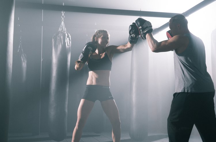 Martial arts of the girl