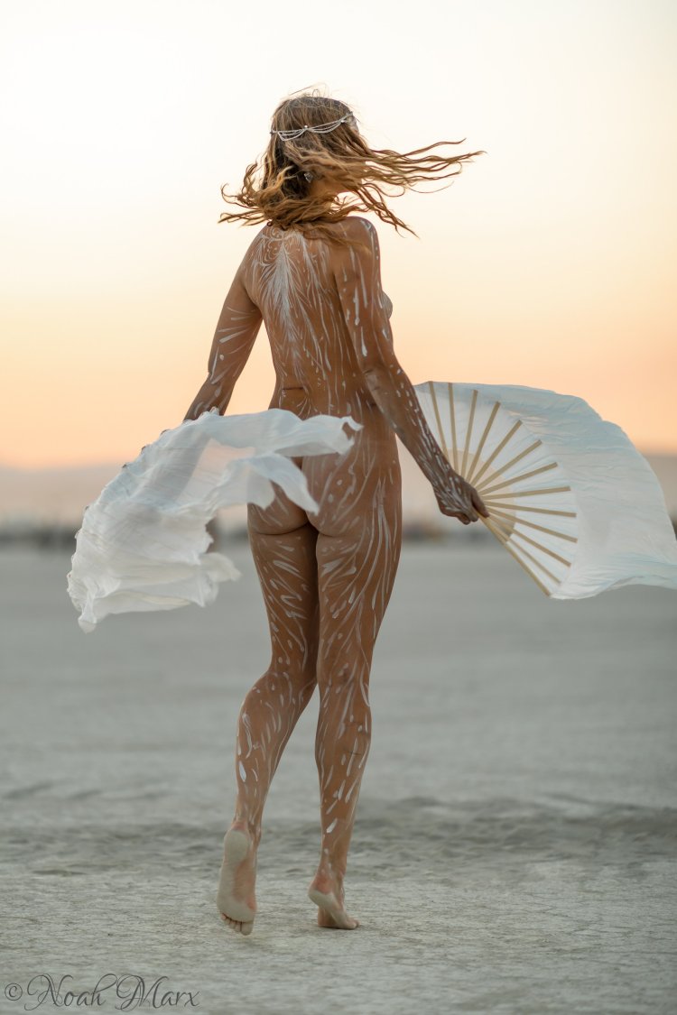 Naked guys at the Burning Man festival