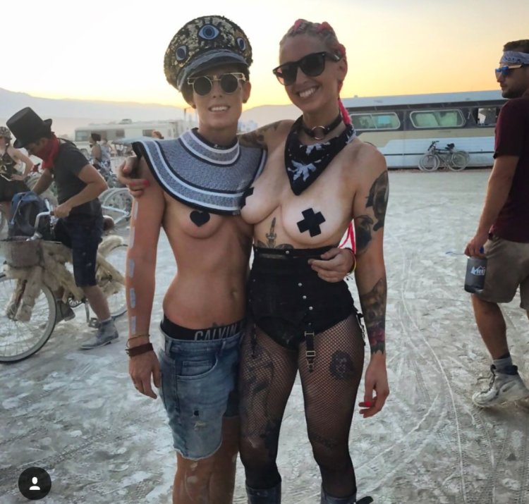 Topless Girls at the Festival