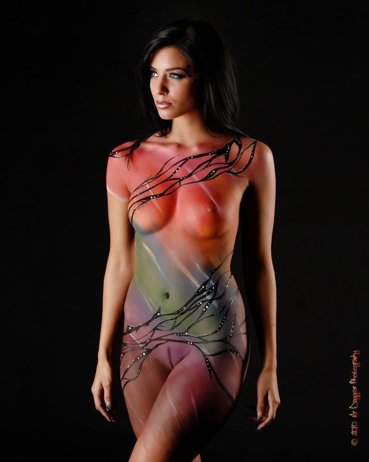 Painted female bodies