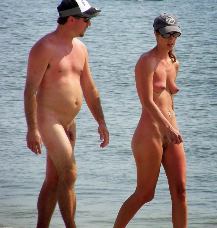 Naked couples on the beach