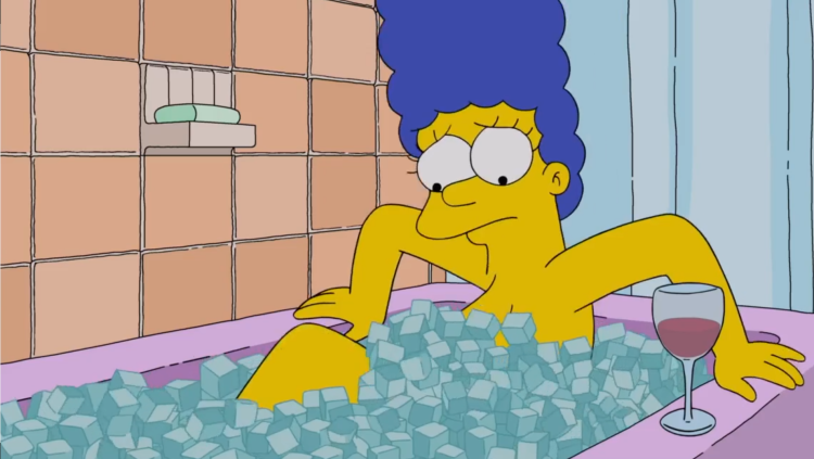 Marge Simpson in the bathroom
