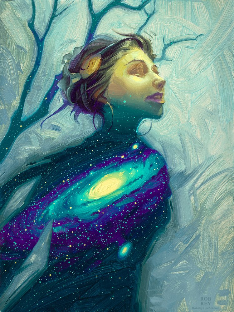 A half -naked girl abstraction