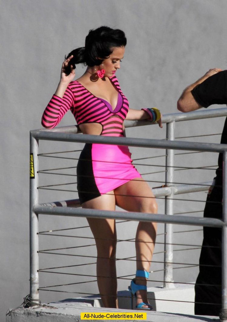 Katy Perry in a latex dress