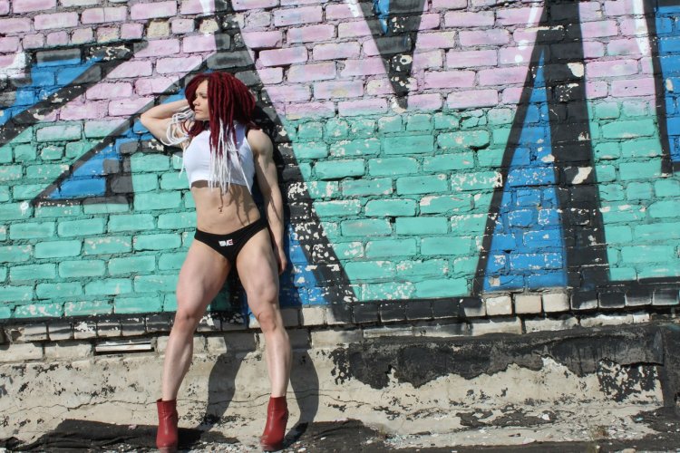 Debi Lasheski in a dress