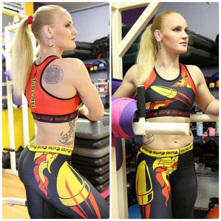 Valentina Shevchenko in a dress