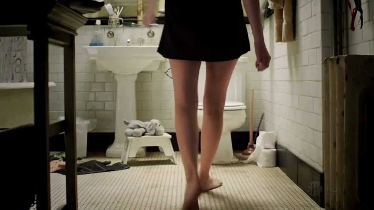 Emmy Rossum series shameless in the toilet