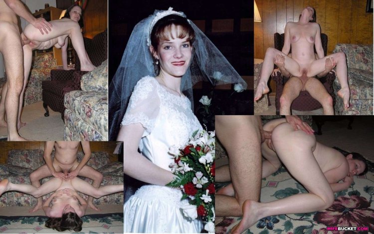 Girls before and after gangbang collage