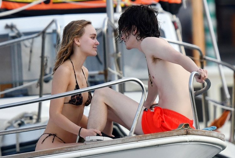 Lily-Rose Depp on the beach