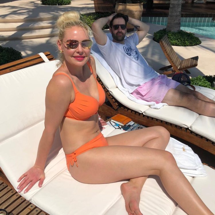 Katherine Hage in bed