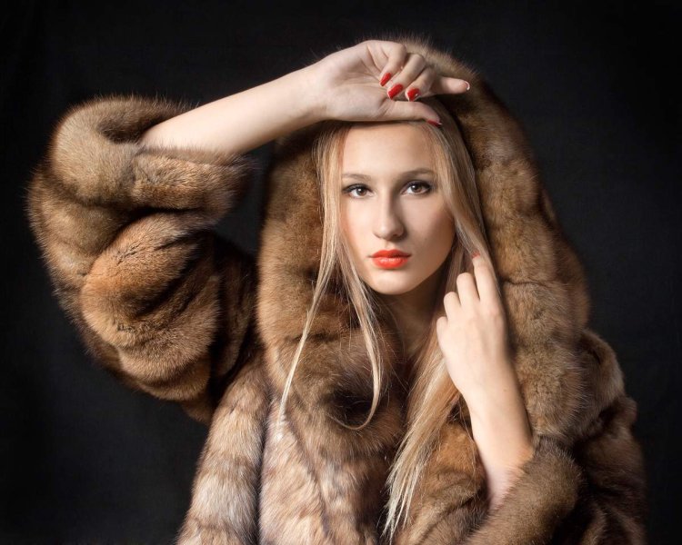 Girl in a fur coat