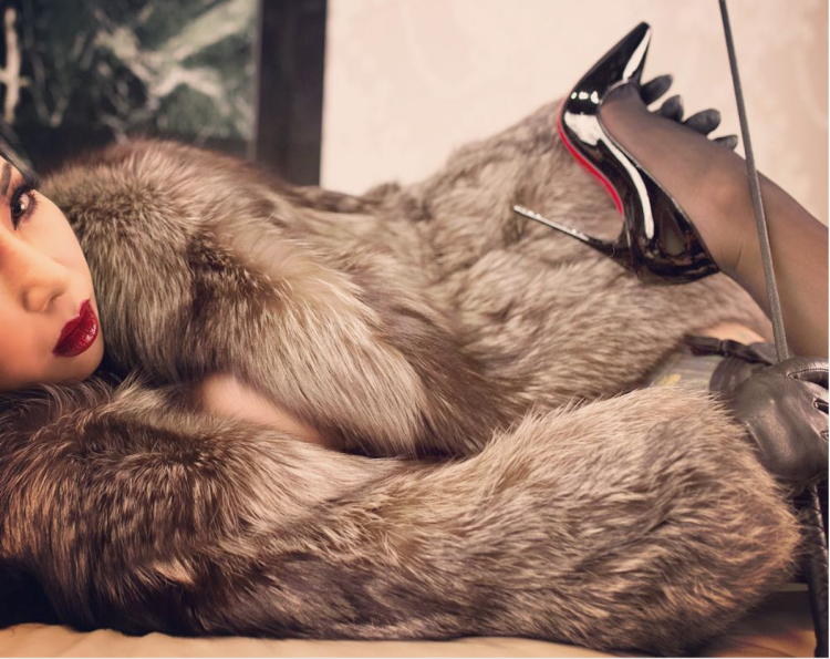 Monica Jaros in Furs