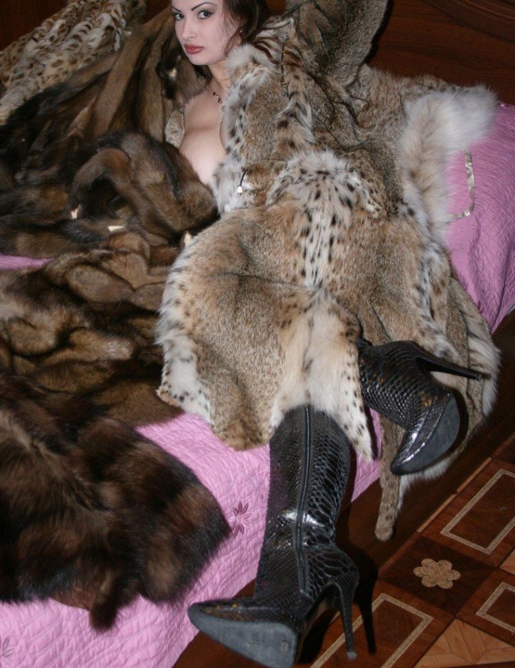 In fur coats Zhanna Slum In Fur