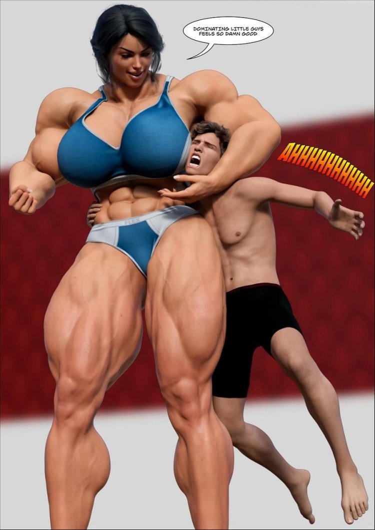 Muscular women 3d