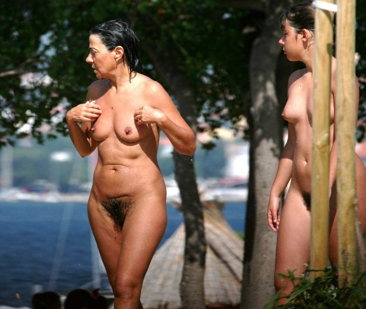 Hairy teenagers on the beach