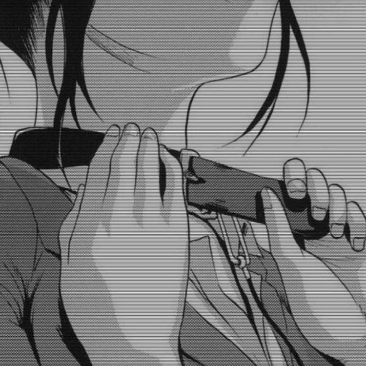 Anime aesthetics blackly white