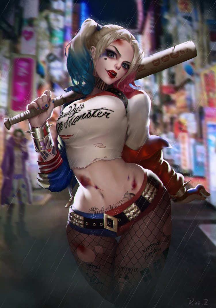 X Harley Quinn cartoon