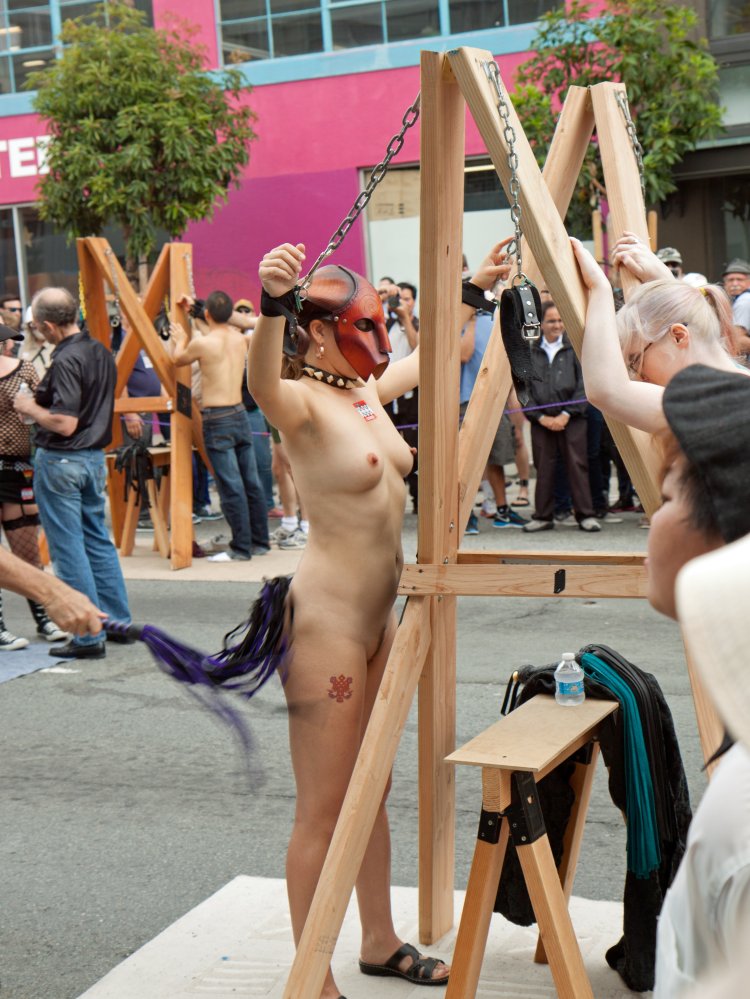 Public flogging naked girls