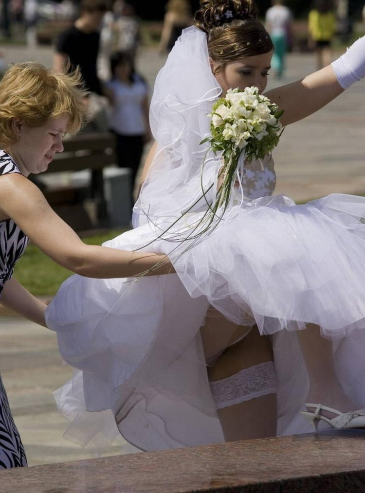 Girl in front of a wedding night