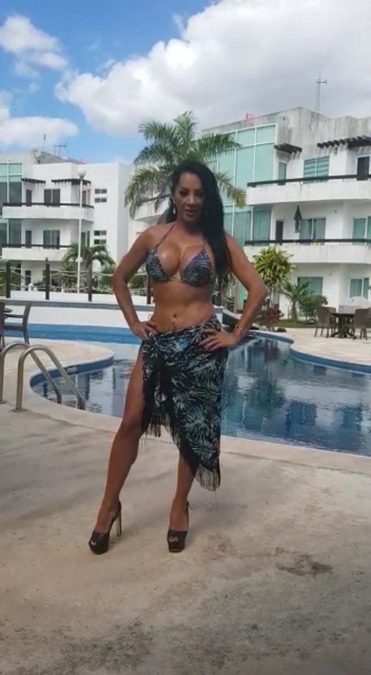 Chiara Bransi in a swimsuit