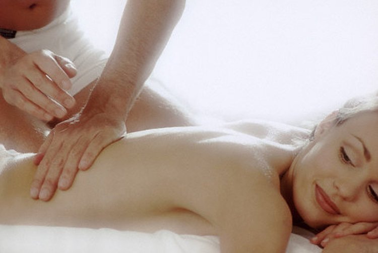 A woman does a massage